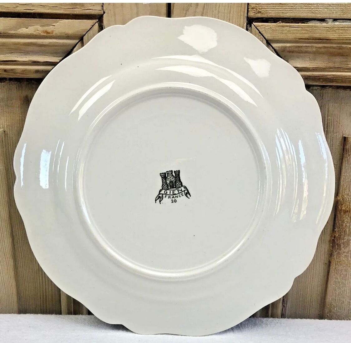 6 dessert plates dessert Gien the children at the press Dionysos 1938/1960