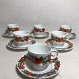 Serie 6 tasses anciennes Kaiser vintage
