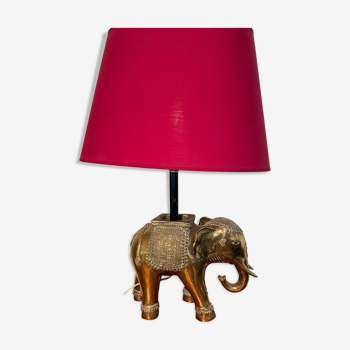 Elephant golden brass lamp