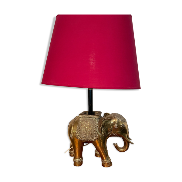 Lampe en laiton doré elephant