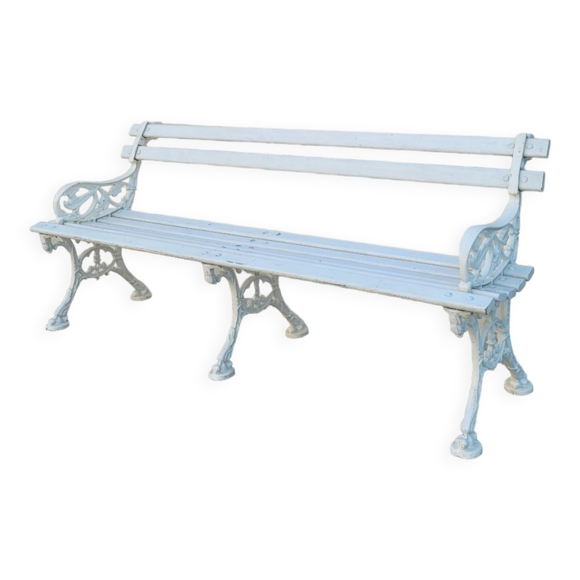 Garden bench signed Godin cast iron bourgeois house