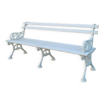 Banc de jardin signé Godin en fonte de maison bourgeoise