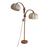 Teak floor lamp with 2 lampshades by Domus