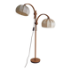 Teak floor lamp with 2 lampshades by Domus