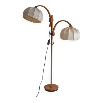 Teak floor lamp with 2 shades by Domus