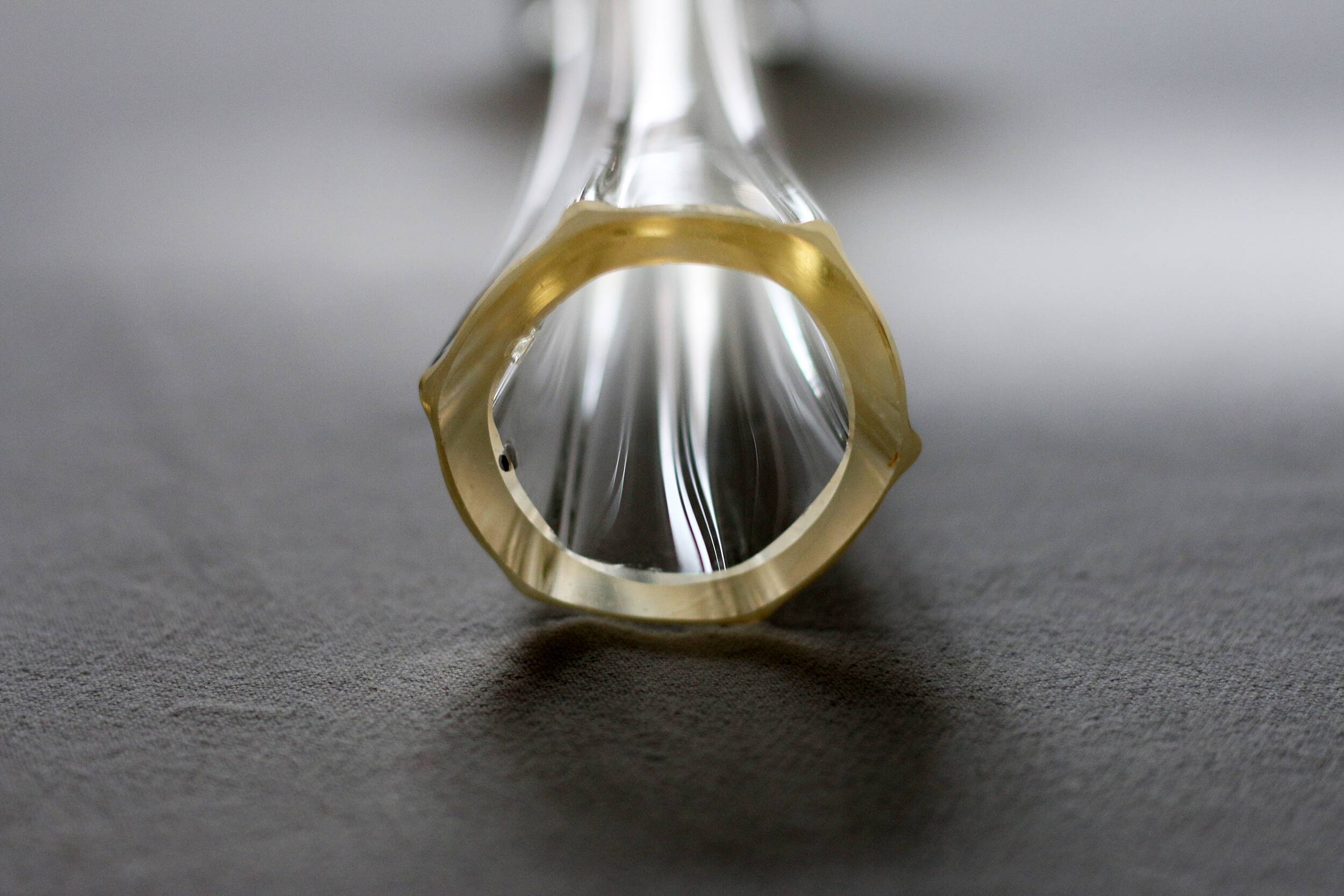 Art Deco glass soliflore vase