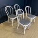 Ensemble de 4 chaises bistrot bois courbé type Thonet