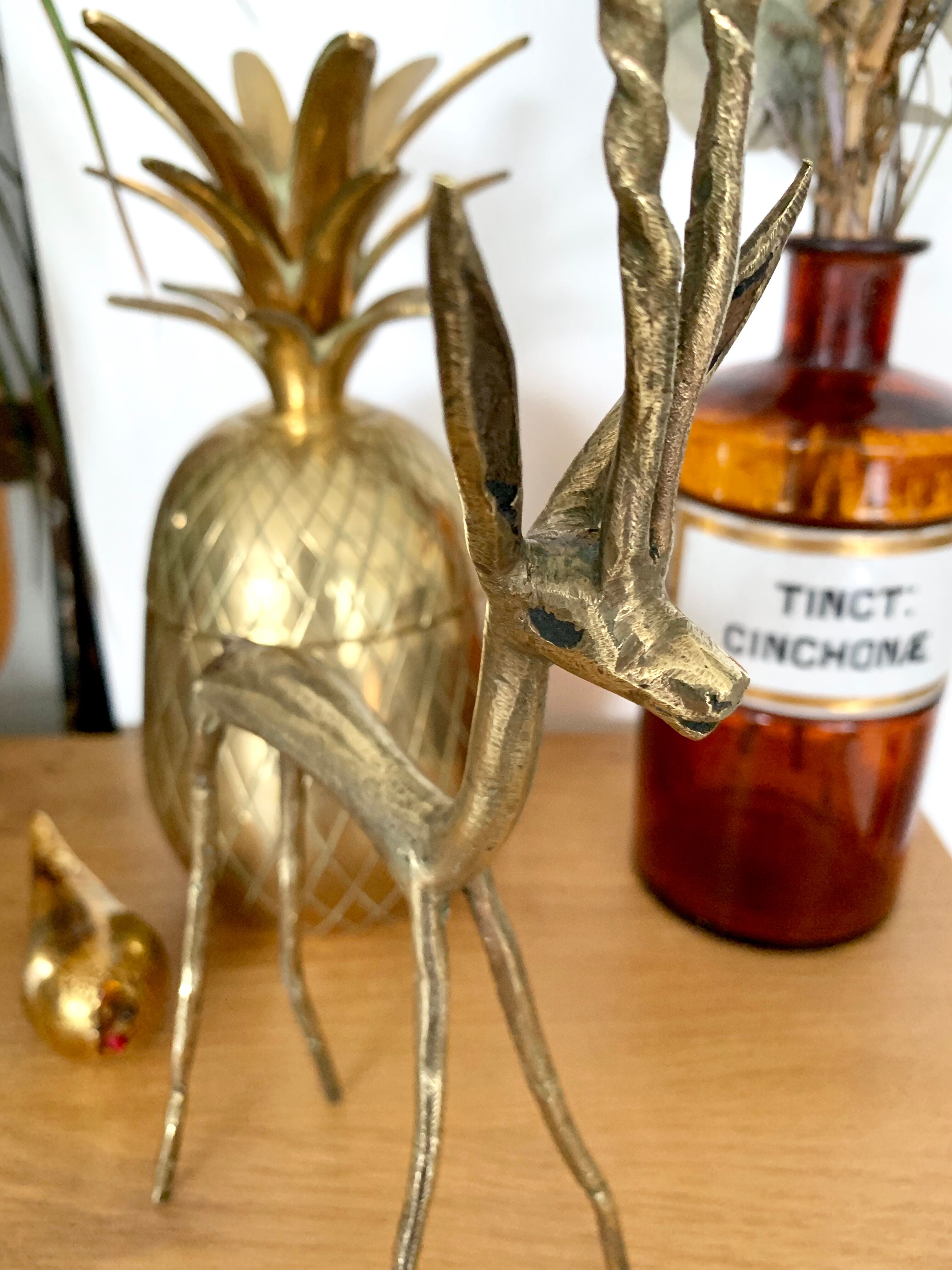 Vintage brass Antelope
