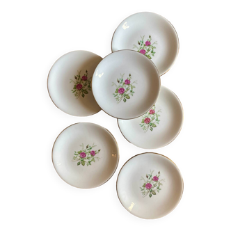 Set of 6 vintage soup plates - Pompadour model by Gien