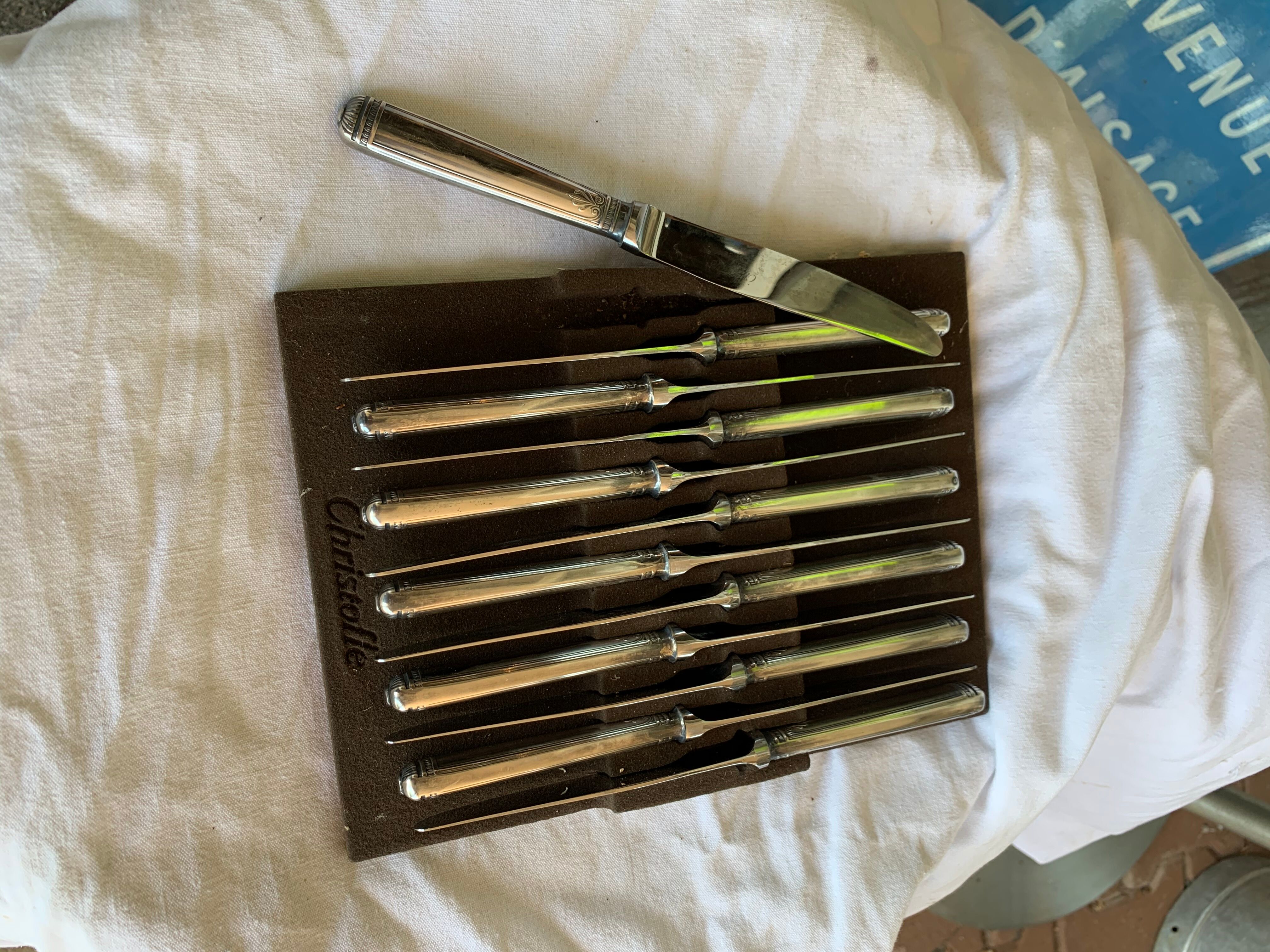 12 Christofle knives
