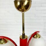 Richard Essig space age design lampe suspendue rouge