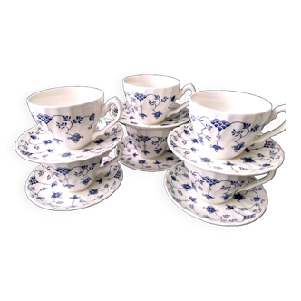 6 Tasses à thé en porcelaine anglaise Churchill Modèle Finlande