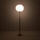 Mid-century floor lamp in brass and oak by Falkenbergs Belysning, Sweden, 1960s.