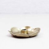 Brass flower candle holder