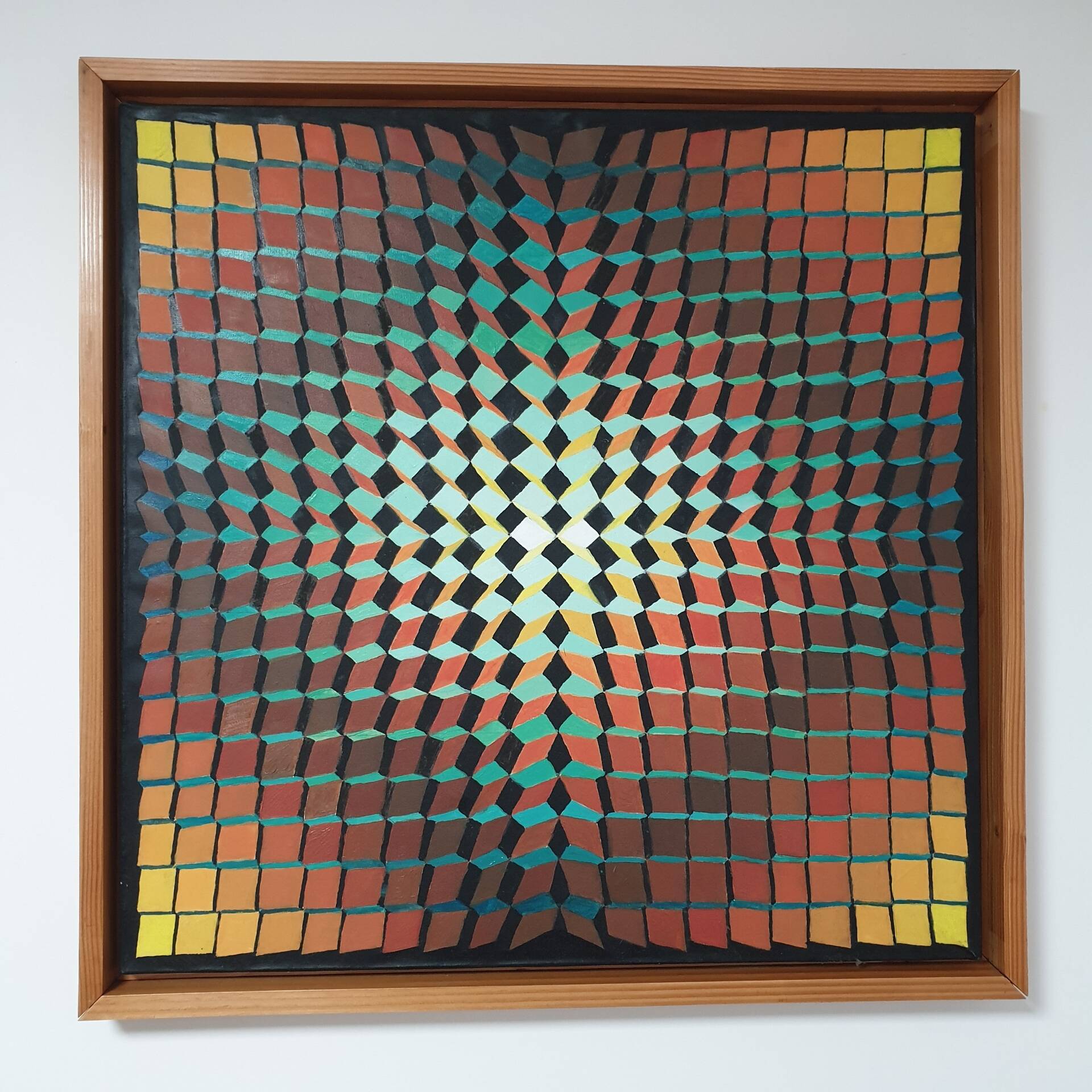Tableau/Optical art/oil on canvas/78x78x2cm