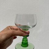 7 Alsatian crystal wine glasses