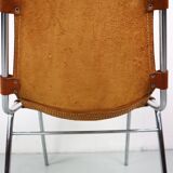 Dalvera  "Les Arc" Set of 2 Original Leather side chairs, 1960