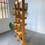 Bookcase on solid beech legs from the 80s