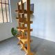 Bookcase on solid beech legs from the 80s