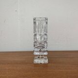 Vintage German Lead Crystal Block Vase, 1970s