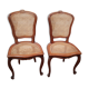 Paire de chaises cannées