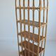 Library / Free-standing shelf in bamboo and rattan 1960s