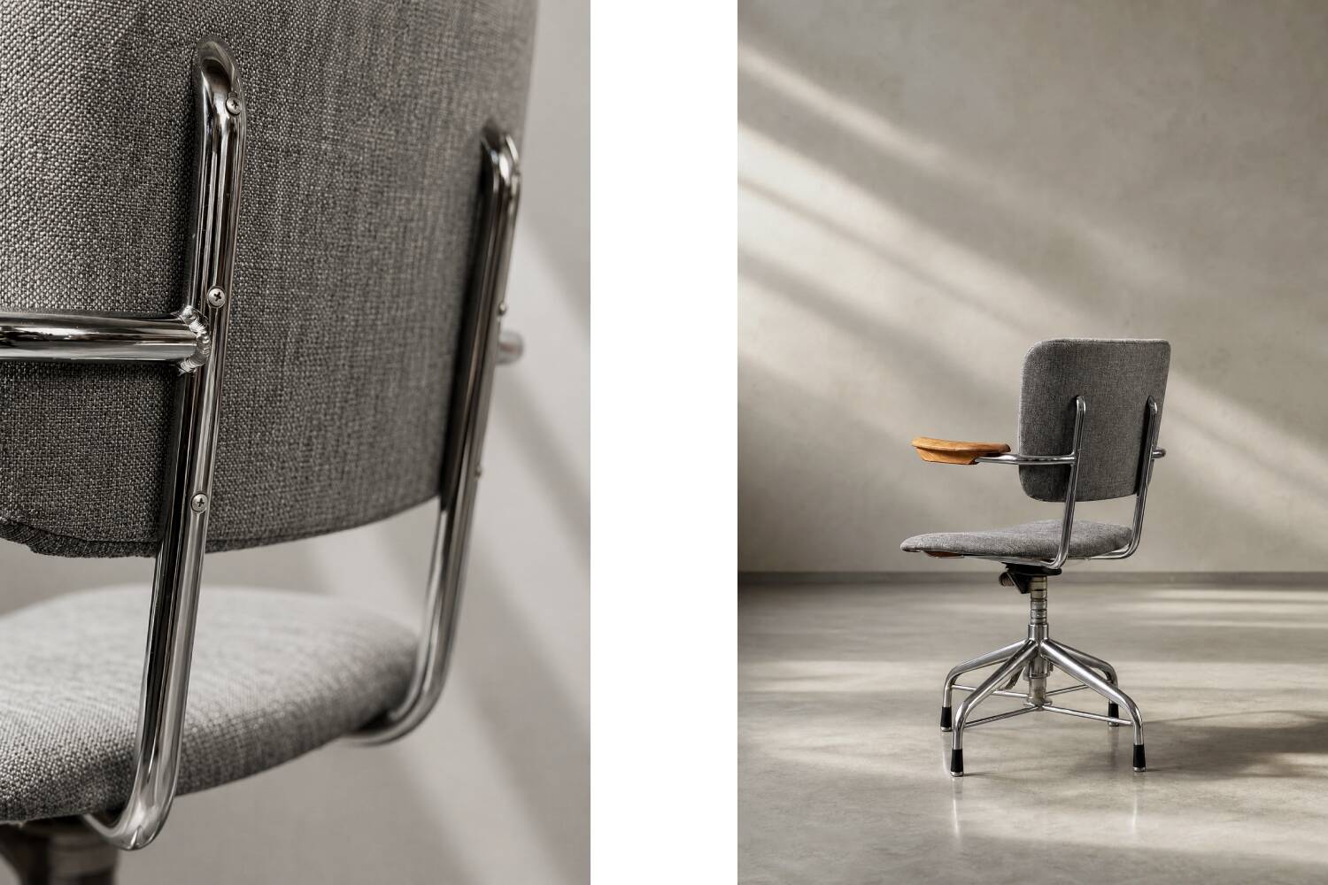 Vintage Industrial Office Swivel Chair from Verkstads AB Lindqvist, 1960s