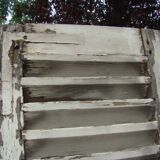 Paire de volets bois lamelles ancien