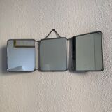 Vintage barber triptych mirror 1950 - 20 x 57 cm