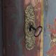 Rustic Farmhouse Folk Art Painted Bridal Cabinet 1834