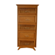 50s oak and rattan chiffonier