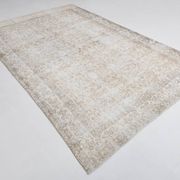 7x10 Vintage Beige Floral Vintage Persian Area Rug, 204x313 Cm