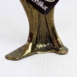 Art Nouveau brass flower candle holder