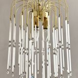Italian waterfall chandelier, glass beads and tassels