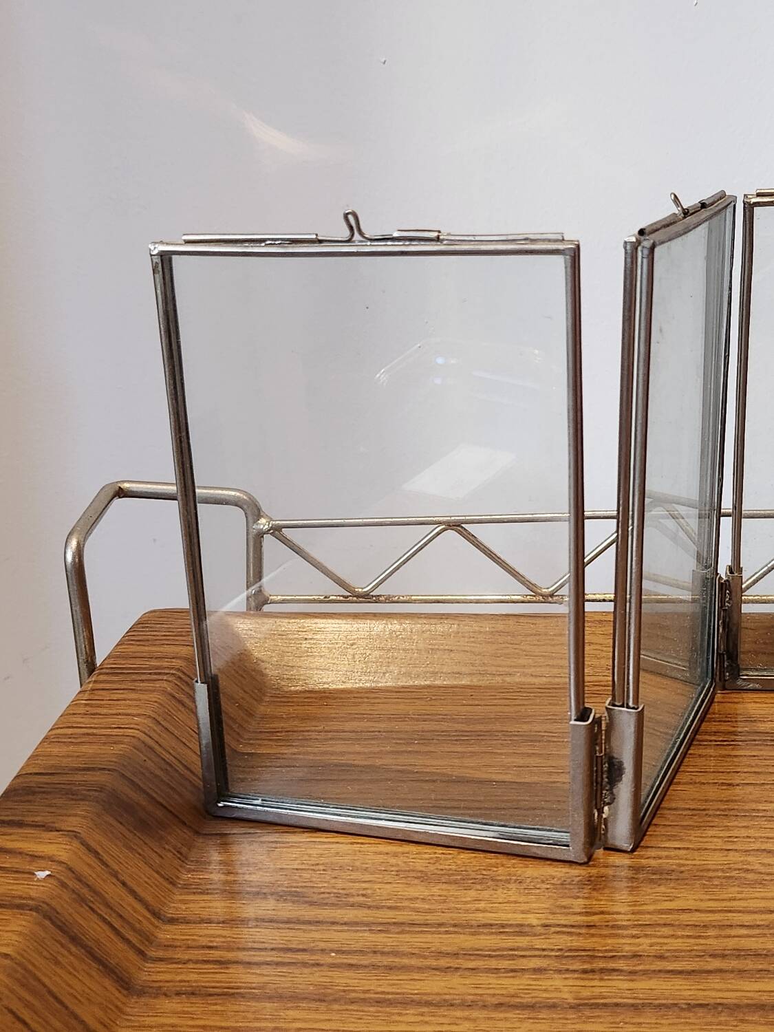 Vintage triptych photo doors