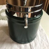 Ice bucket 1970 green leather