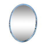 Oval beveled mirror without frame