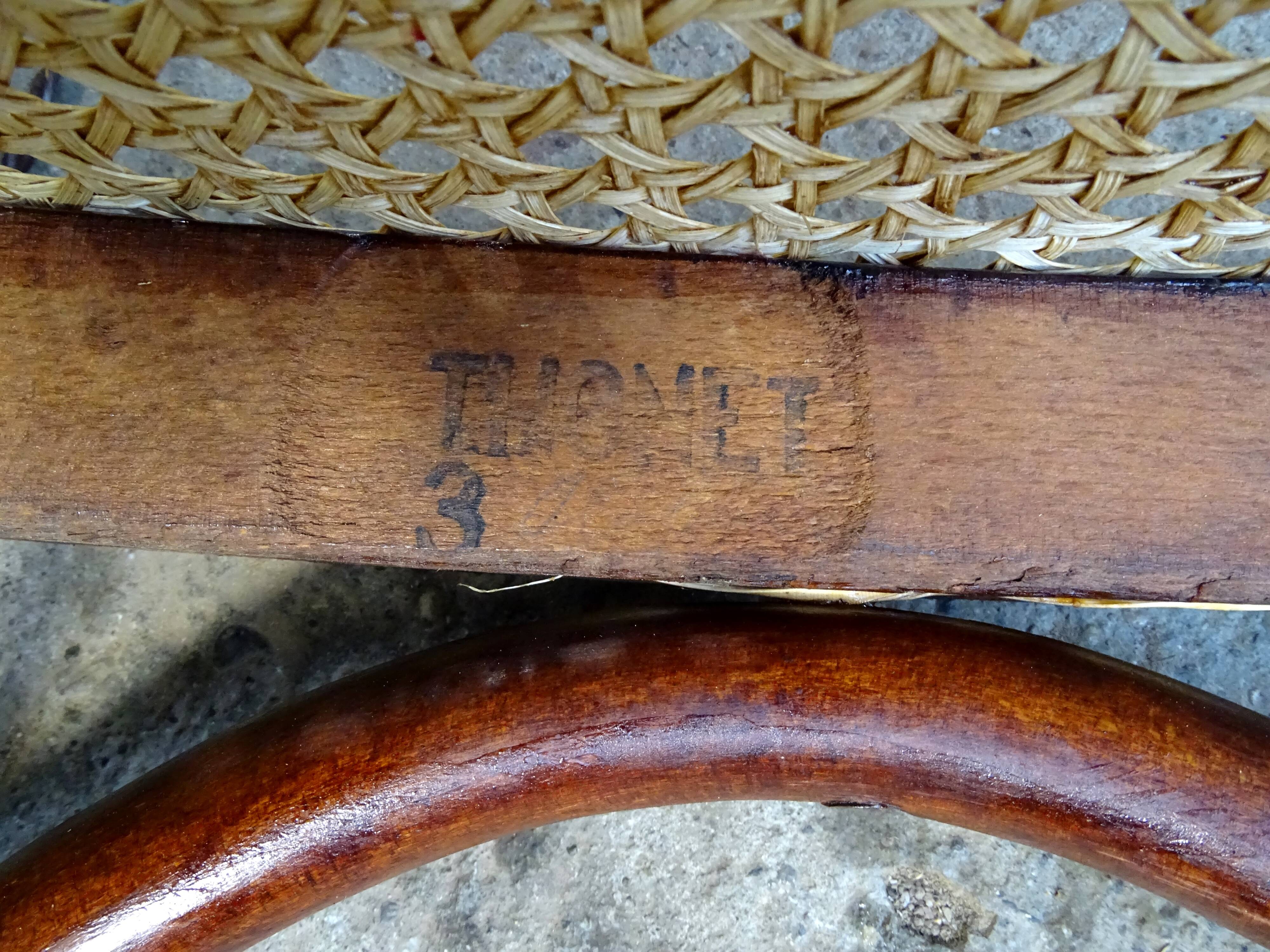 Set of 6 caned chairs, Thonet No. 221, circa 1910