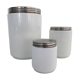 Lot of 3 old jars of laboratory glass color white