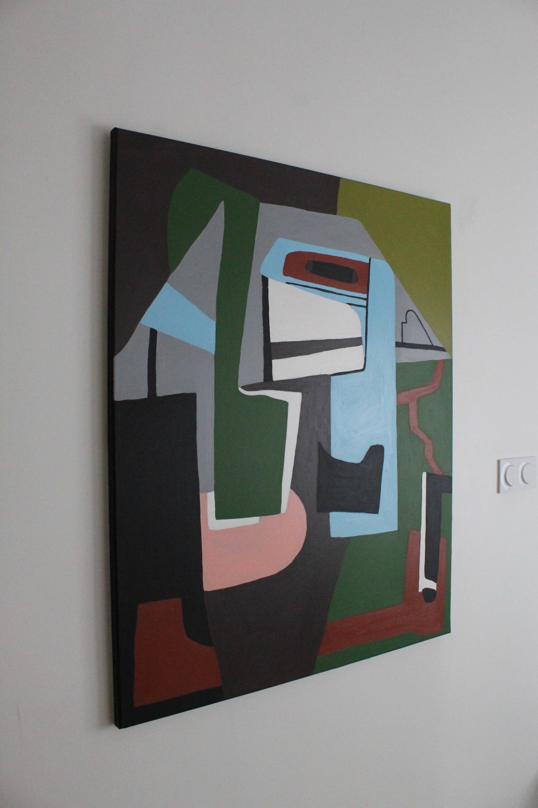 Original geometric abstract on canvas NO1.