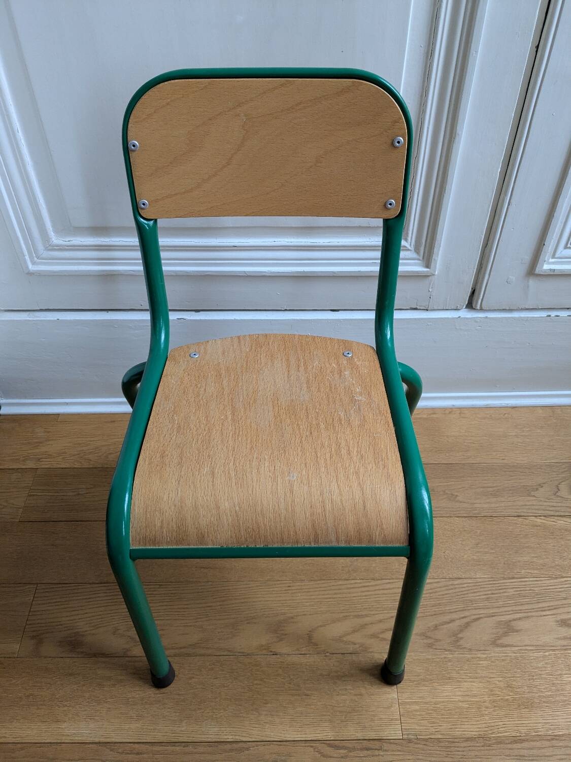 Vintage green school chair