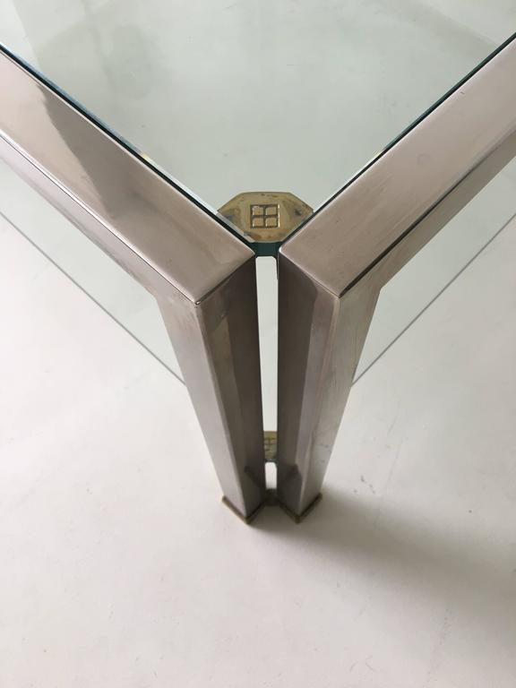 Table low Hollywood Regency glass T28D of Peter Ghyczy 1986