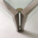 Table low Hollywood Regency glass T28D of Peter Ghyczy 1986