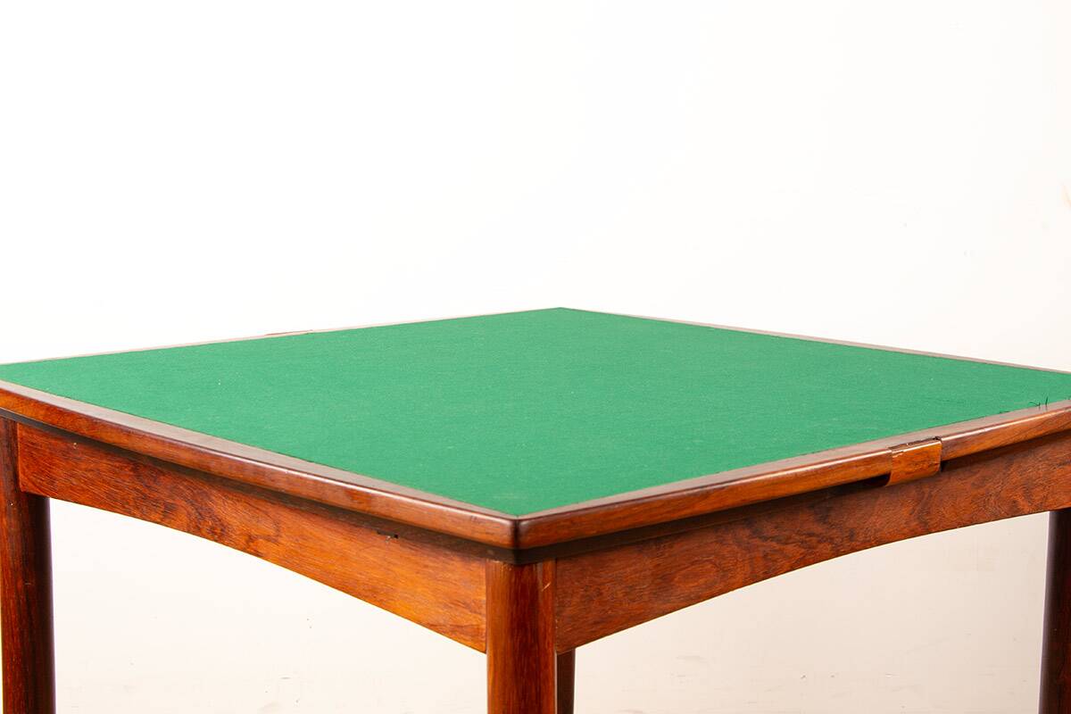 Danish extendable and reversible table, games or meals, rosewood 1960.