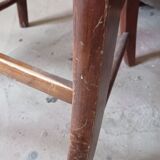 High back straw chair