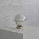 1950s wall lamp in white opaline and brass