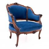 A late 19th-century French bergère armchair. After renovation.
