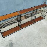 Flexible shelves metal teak