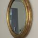 Mirror ancient golden oval 36x44cm
