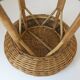 Vintage Rustic Stool / Ottoman Footstool / Mid Century Wicker Bench 1960's